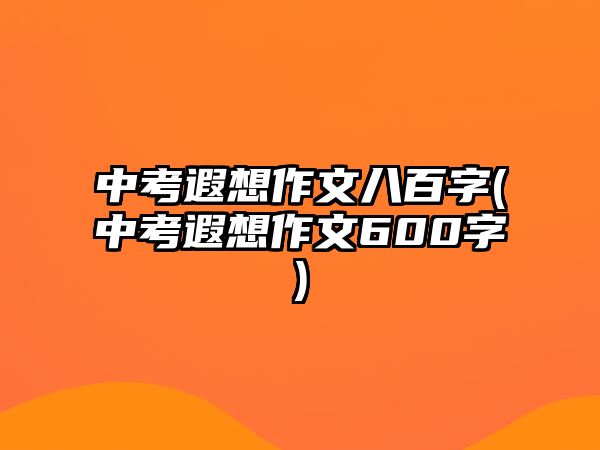 中考遐想作文八百字(中考遐想作文600字)