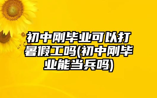 初中剛畢業(yè)可以打暑假工嗎(初中剛畢業(yè)能當兵嗎)