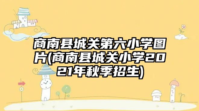 商南縣城關第六小學圖片(商南縣城關小學2021年秋季招生)