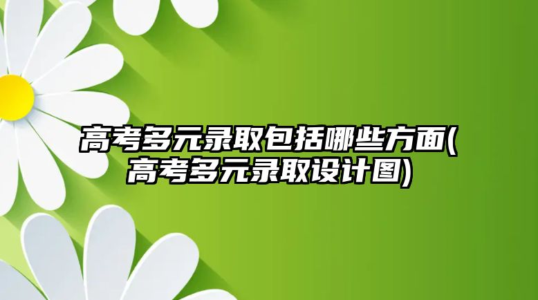 高考多元錄取包括哪些方面(高考多元錄取設(shè)計圖)