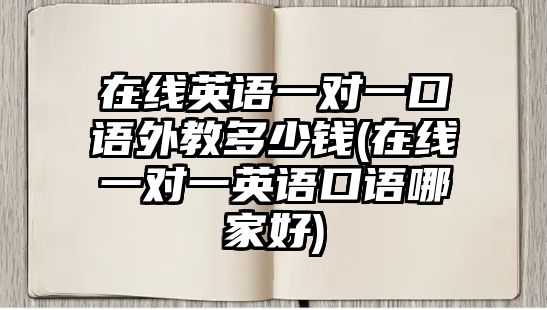 在線英語一對一口語外教多少錢(在線一對一英語口語哪家好)