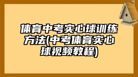 體育中考實(shí)心球訓(xùn)練方法(中考體育實(shí)心球視頻教程)