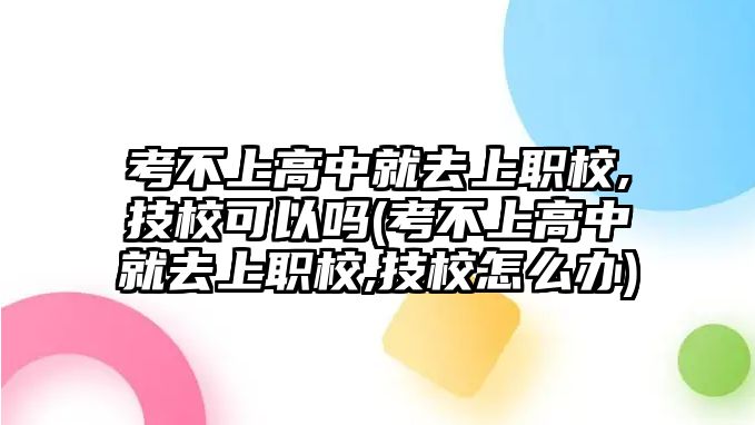 考不上高中就去上職校,技?？梢詥?考不上高中就去上職校,技校怎么辦)