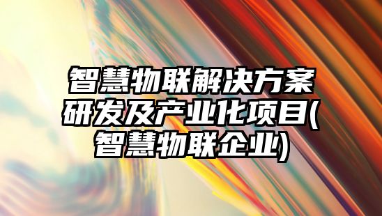 智慧物聯(lián)解決方案研發(fā)及產(chǎn)業(yè)化項(xiàng)目(智慧物聯(lián)企業(yè))