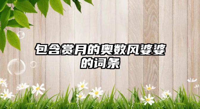 包含賞月的奧數(shù)風(fēng)婆婆的詞條