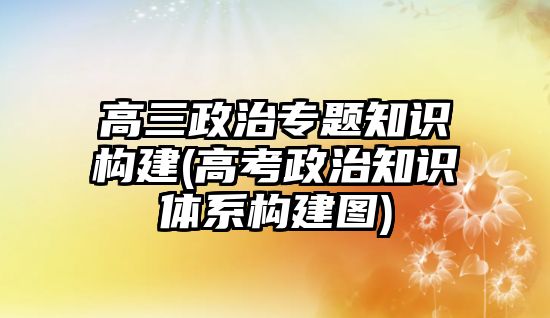 高三政治專題知識構建(高考政治知識體系構建圖)