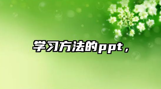 學(xué)習(xí)方法的ppt，