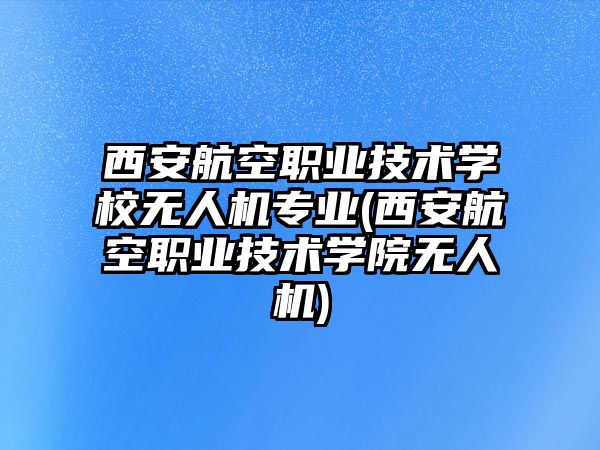 西安航空職業(yè)技術(shù)學(xué)校無人機(jī)專業(yè)(西安航空職業(yè)技術(shù)學(xué)院無人機(jī))