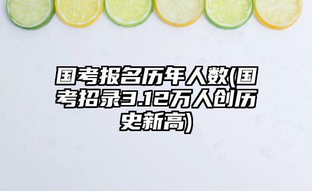 國(guó)考報(bào)名歷年人數(shù)(國(guó)考招錄3.12萬(wàn)人創(chuàng)歷史新高)