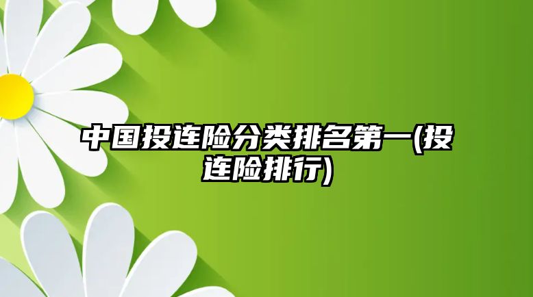 中國投連險(xiǎn)分類排名第一(投連險(xiǎn)排行)