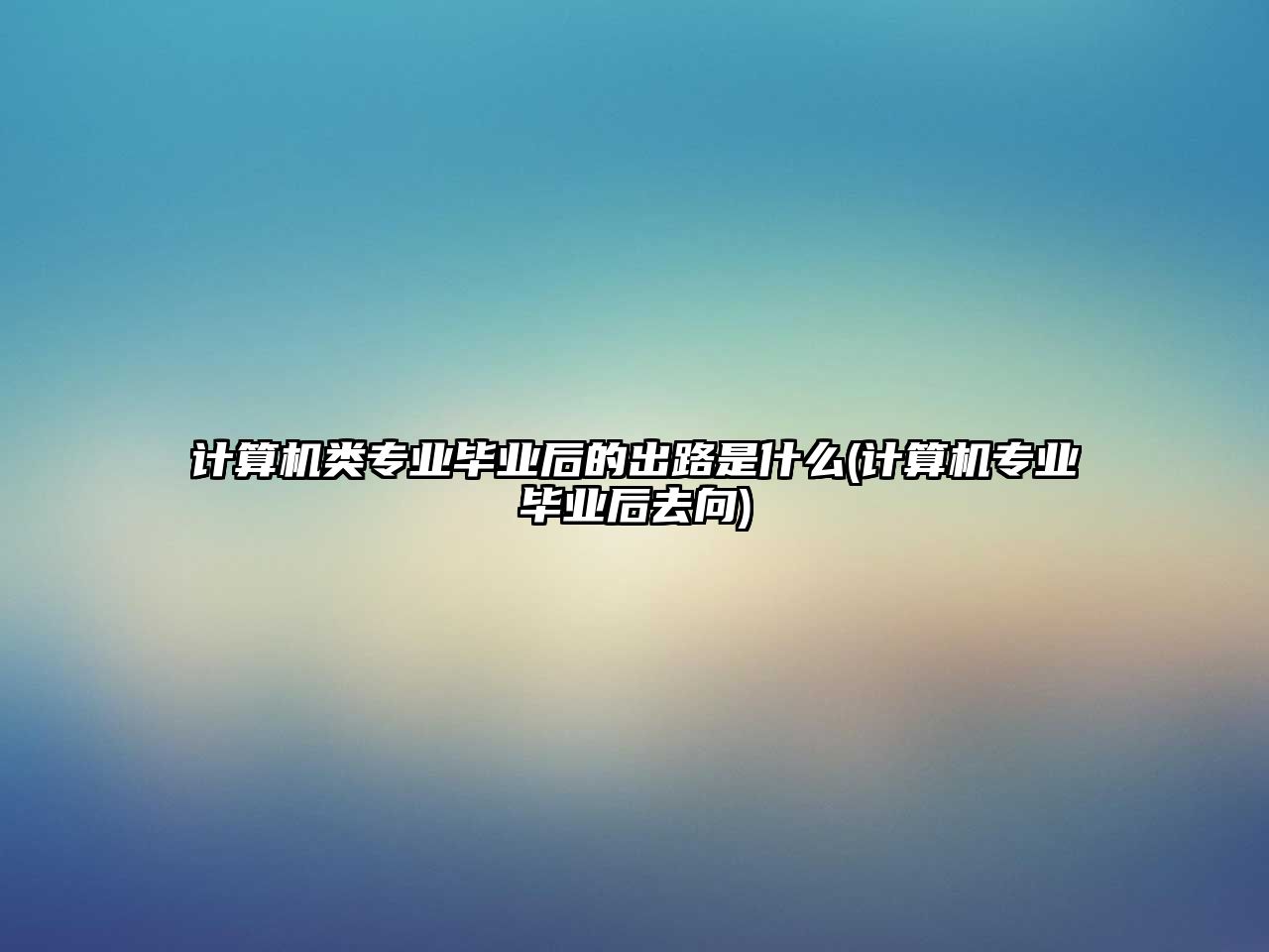 計(jì)算機(jī)類專業(yè)畢業(yè)后的出路是什么(計(jì)算機(jī)專業(yè)畢業(yè)后去向)