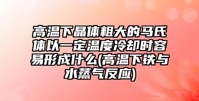 高溫下晶體粗大的馬氏體以一定溫度冷卻時(shí)容易形成什么(高溫下鐵與水蒸氣反應(yīng))