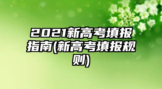 2021新高考填報(bào)指南(新高考填報(bào)規(guī)則)