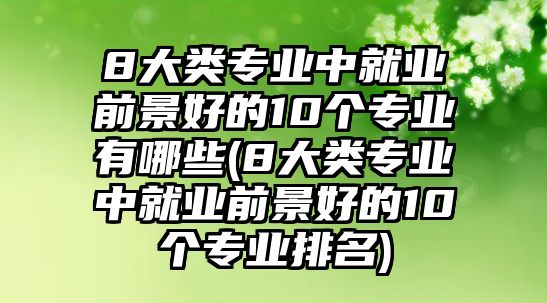 8大類專業(yè)中就業(yè)前景好的10個專業(yè)有哪些(8大類專業(yè)中就業(yè)前景好的10個專業(yè)排名)