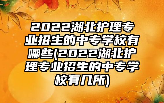 2022湖北護(hù)理專業(yè)招生的中專學(xué)校有哪些(2022湖北護(hù)理專業(yè)招生的中專學(xué)校有幾所)