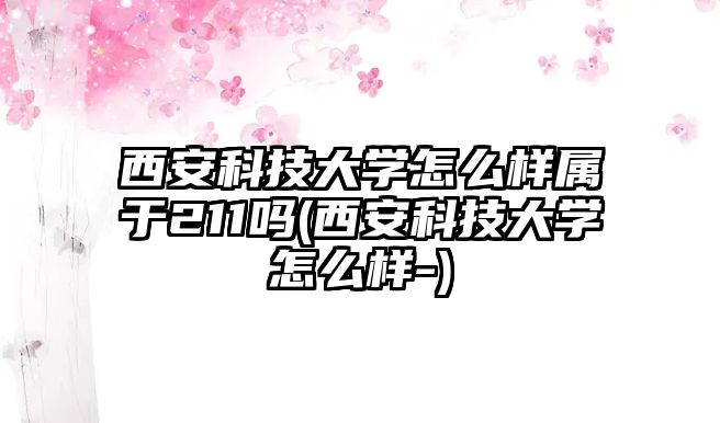 西安科技大學(xué)怎么樣屬于211嗎(西安科技大學(xué)怎么樣-)