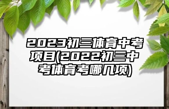 2023初三體育中考項(xiàng)目(2022初三中考體育考哪幾項(xiàng))