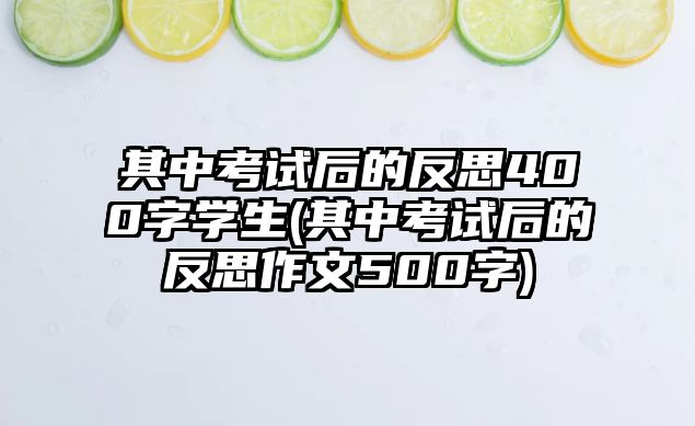 其中考試后的反思400字學(xué)生(其中考試后的反思作文500字)