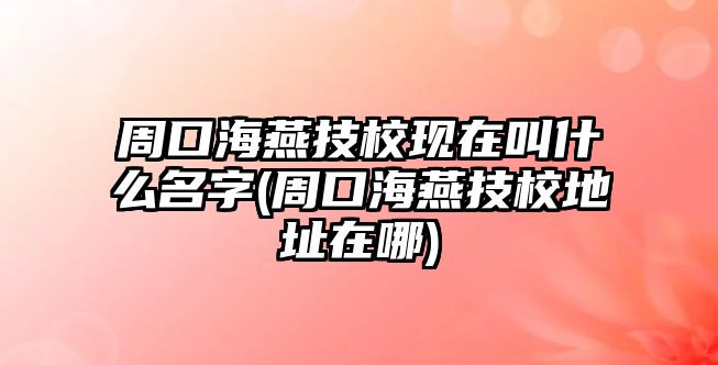 周口海燕技?，F(xiàn)在叫什么名字(周口海燕技校地址在哪)