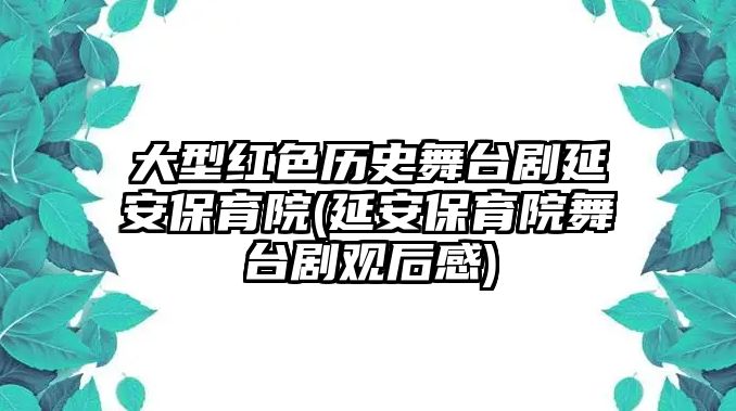 大型紅色歷史舞臺(tái)劇延安保育院(延安保育院舞臺(tái)劇觀后感)