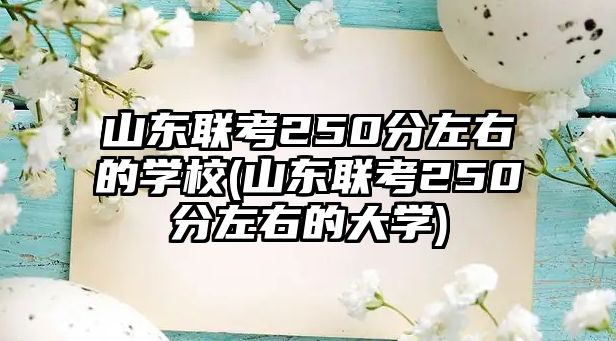 山東聯(lián)考250分左右的學校(山東聯(lián)考250分左右的大學)