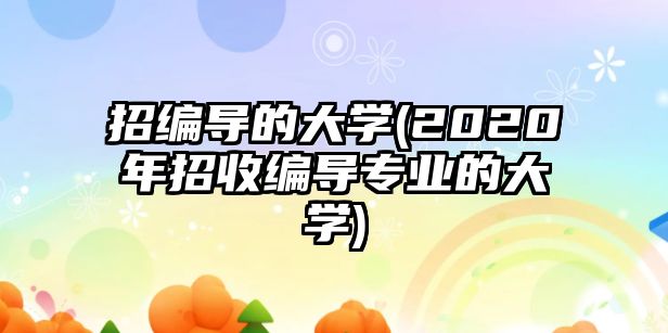 招編導(dǎo)的大學(xué)(2020年招收編導(dǎo)專業(yè)的大學(xué))