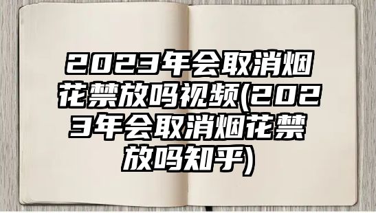 2023年會取消煙花禁放嗎視頻(2023年會取消煙花禁放嗎知乎)