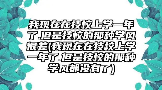 我現在在技校上學一年了.但是技校的那種學風很差(我現在在技校上學一年了.但是技校的那種學風都沒有了)