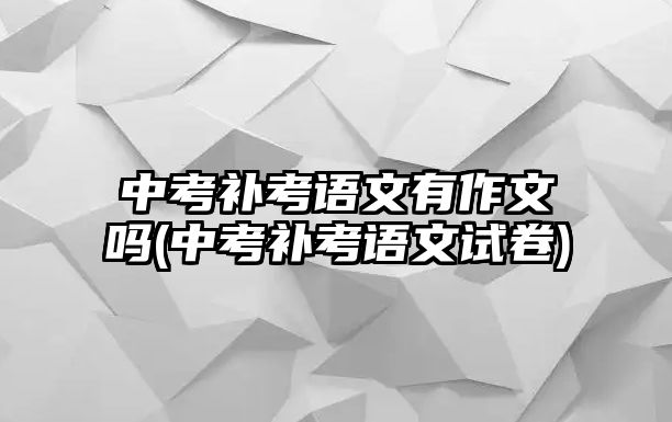 中考補考語文有作文嗎(中考補考語文試卷)