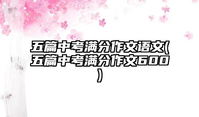 五篇中考滿分作文語(yǔ)文(五篇中考滿分作文600)