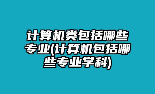 計算機(jī)類包括哪些專業(yè)(計算機(jī)包括哪些專業(yè)學(xué)科)