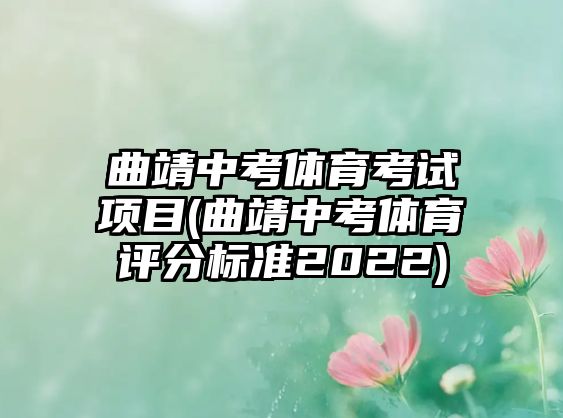 曲靖中考體育考試項目(曲靖中考體育評分標(biāo)準(zhǔn)2022)