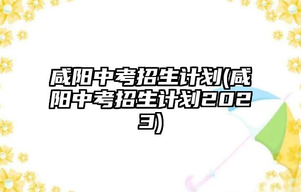 咸陽(yáng)中考招生計(jì)劃(咸陽(yáng)中考招生計(jì)劃2023)