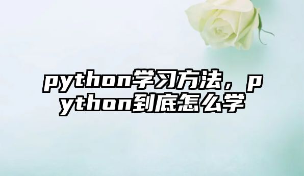 python學(xué)習(xí)方法，python到底怎么學(xué)