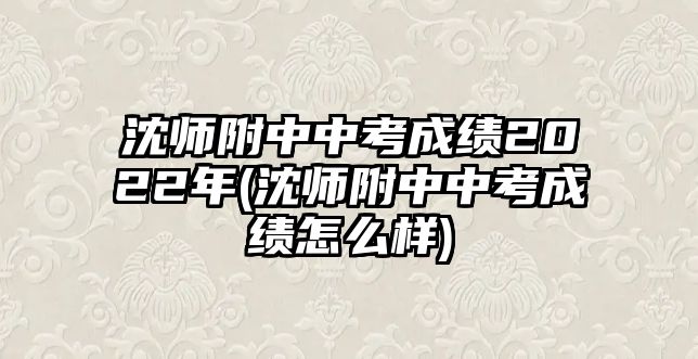 沈師附中中考成績2022年(沈師附中中考成績怎么樣)