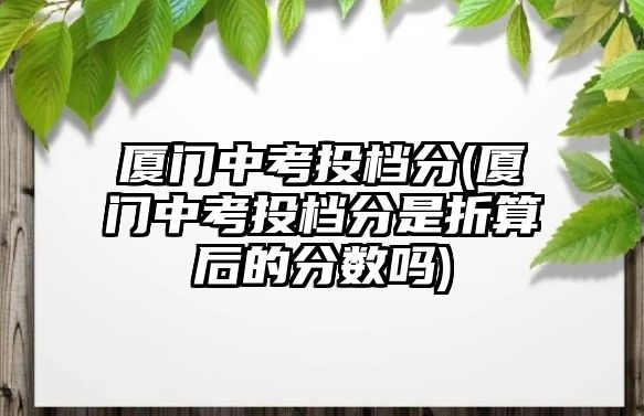 廈門中考投檔分(廈門中考投檔分是折算后的分數(shù)嗎)