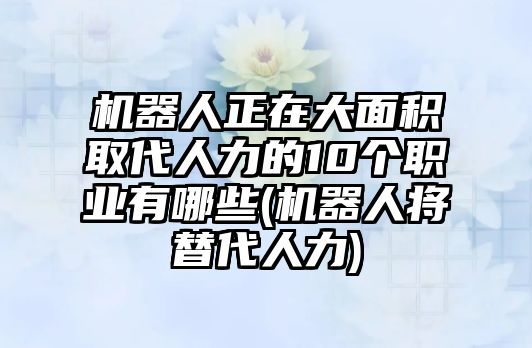 機(jī)器人正在大面積取代人力的10個職業(yè)有哪些(機(jī)器人將替代人力)