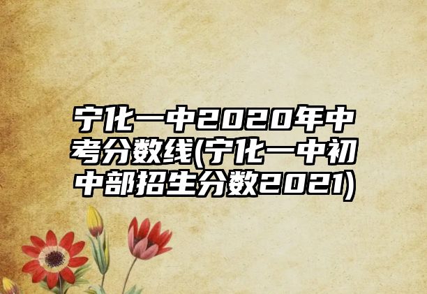 寧化一中2020年中考分數(shù)線(寧化一中初中部招生分數(shù)2021)