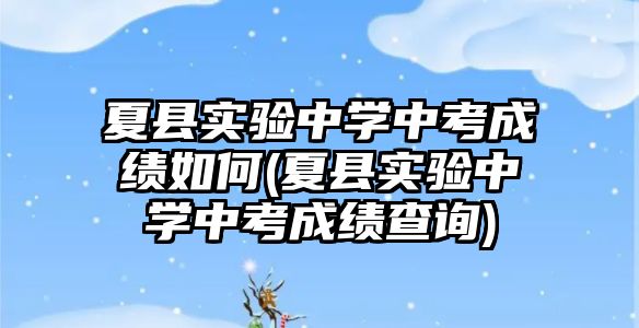 夏縣實驗中學(xué)中考成績?nèi)绾?夏縣實驗中學(xué)中考成績查詢)