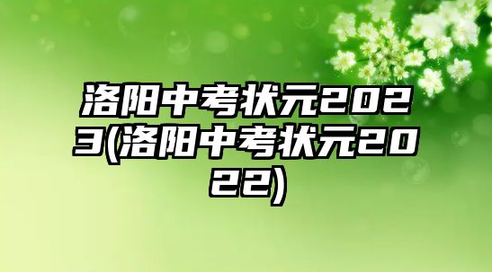 洛陽中考狀元2023(洛陽中考狀元2022)