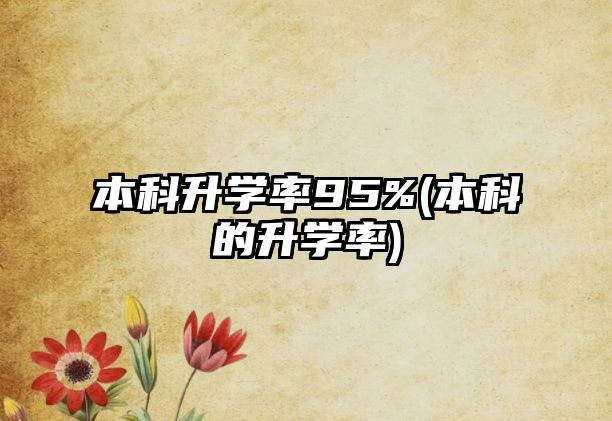 本科升學率95%(本科的升學率)