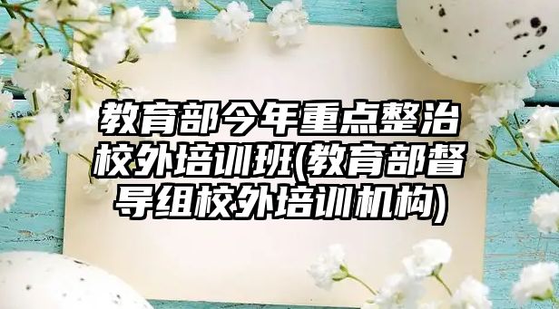 教育部今年重點(diǎn)整治校外培訓(xùn)班(教育部督導(dǎo)組校外培訓(xùn)機(jī)構(gòu))