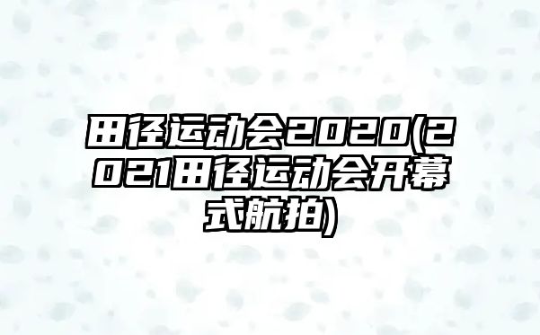 田徑運動會2020(2021田徑運動會開幕式航拍)