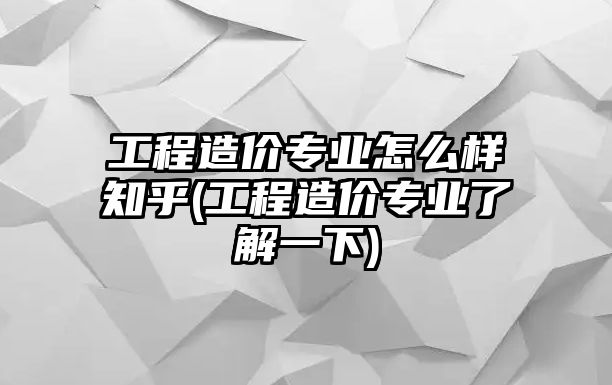 工程造價(jià)專業(yè)怎么樣知乎(工程造價(jià)專業(yè)了解一下)