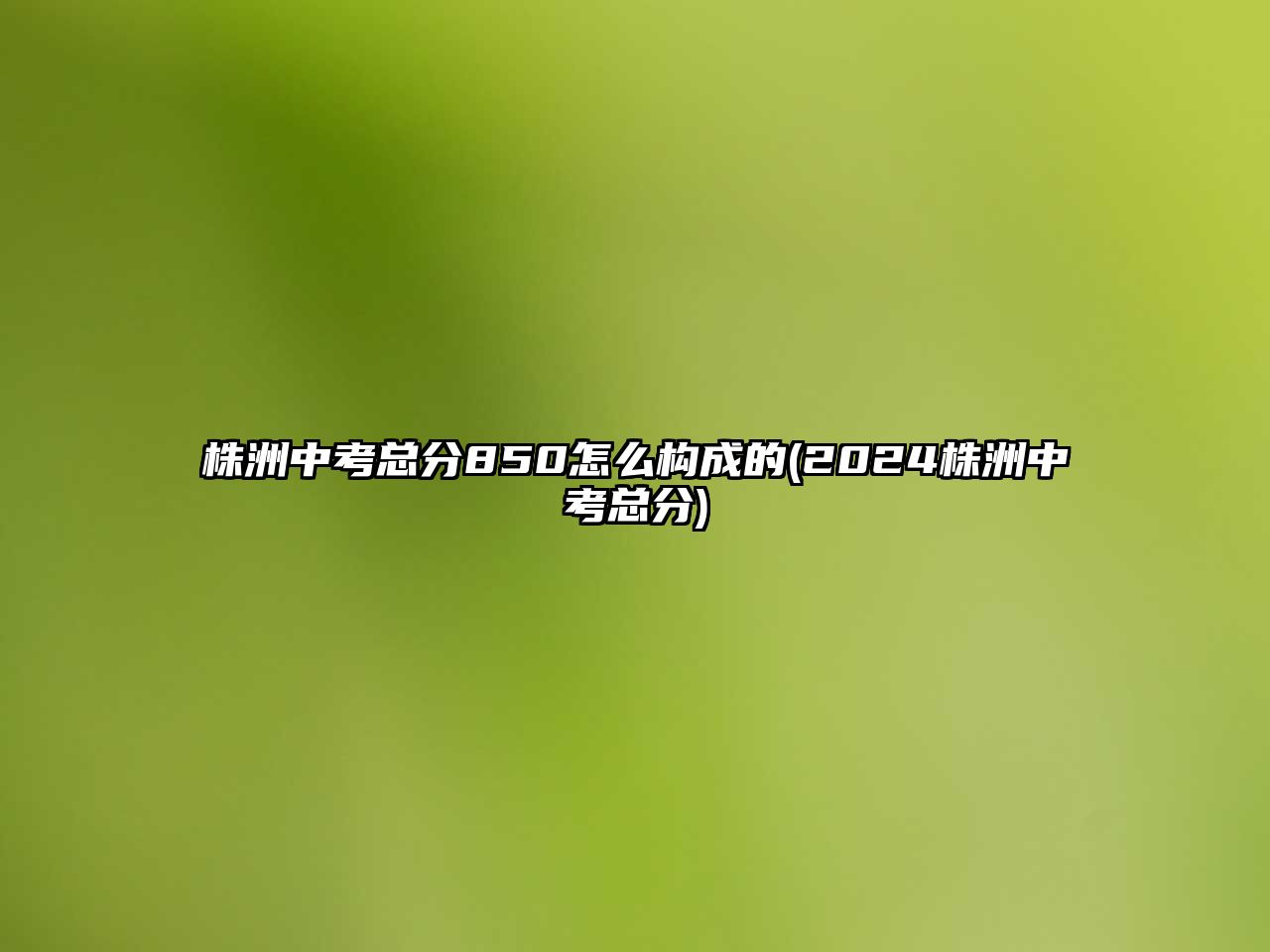 株洲中考總分850怎么構(gòu)成的(2024株洲中考總分)