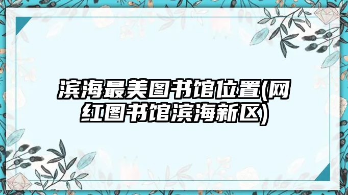 濱海最美圖書(shū)館位置(網(wǎng)紅圖書(shū)館濱海新區(qū))