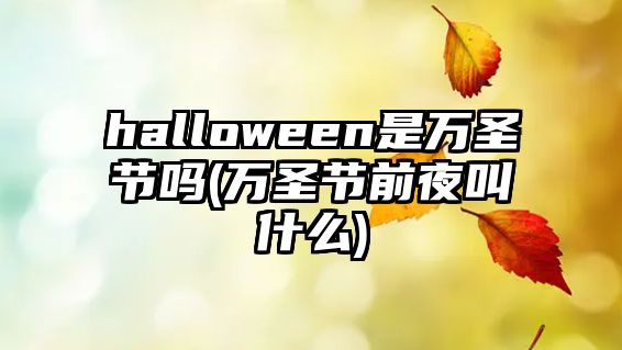 halloween是萬圣節(jié)嗎(萬圣節(jié)前夜叫什么)