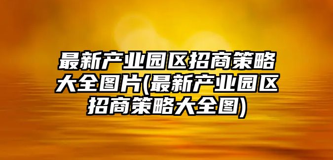 最新產(chǎn)業(yè)園區(qū)招商策略大全圖片(最新產(chǎn)業(yè)園區(qū)招商策略大全圖)