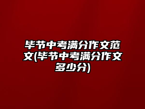 畢節(jié)中考滿(mǎn)分作文范文(畢節(jié)中考滿(mǎn)分作文多少分)